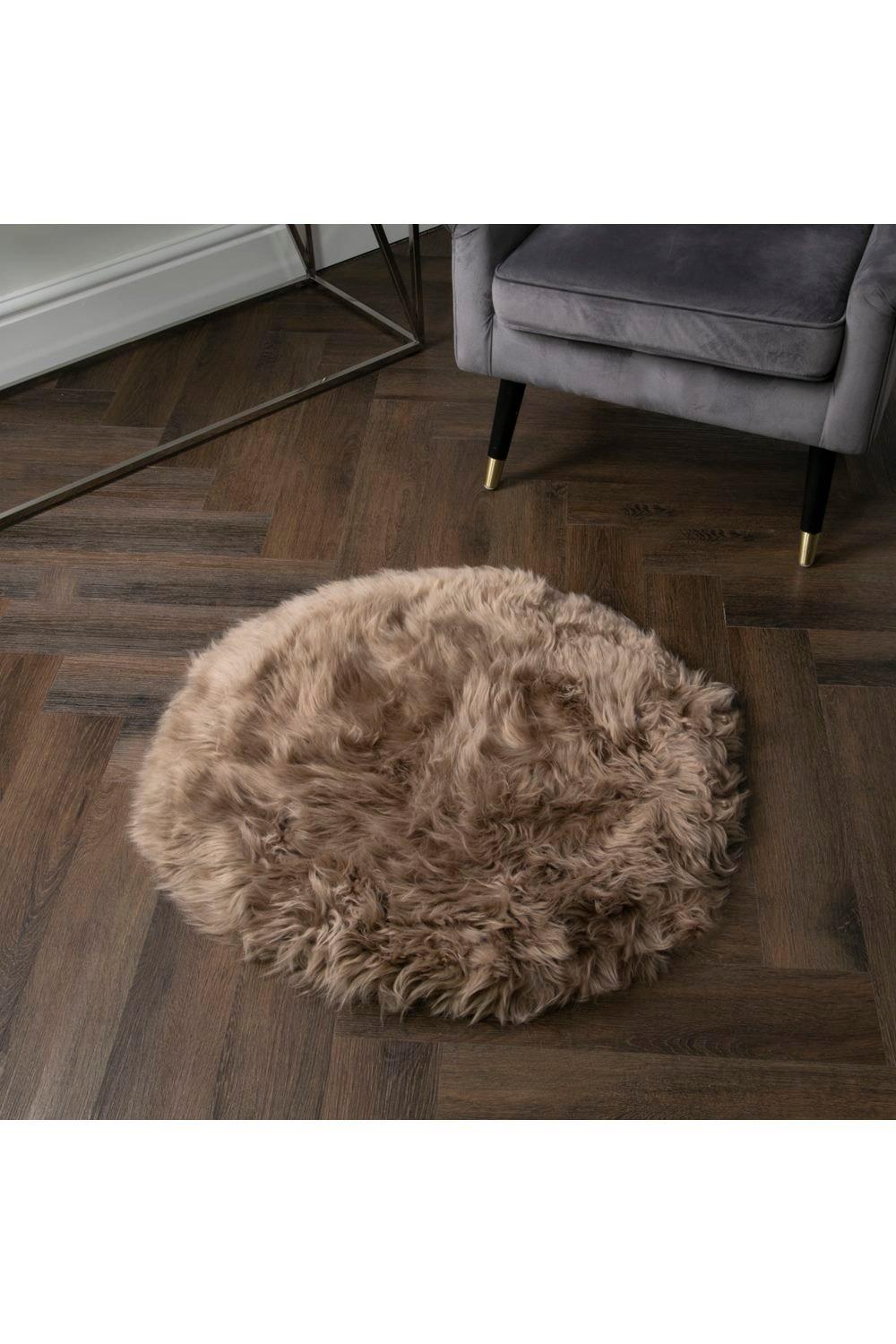 Light Brown Rectangle Sheepskin - Circle 70cm